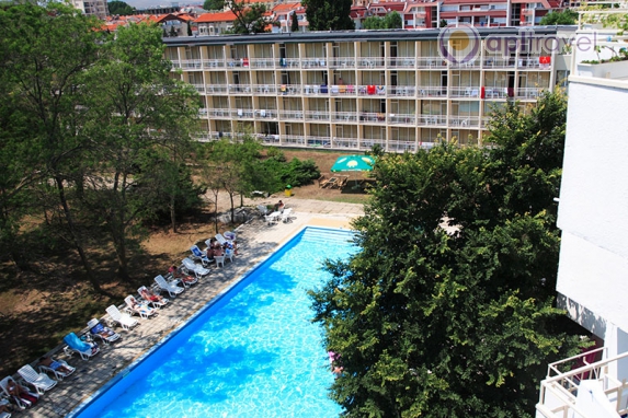 Front view of the hotel