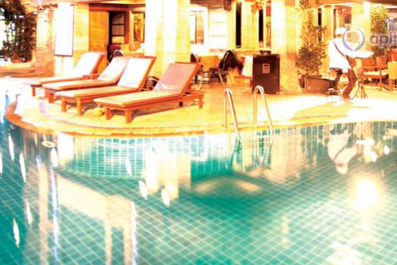 Front view of the hotel