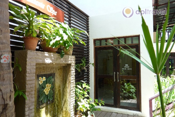 Front view of the hotel